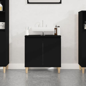 Schwarzer Waschbeckenunterschrank 58x60 cm