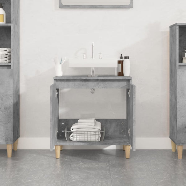 Waschbeckenunterschrank Betongrau 58x33x60 cm