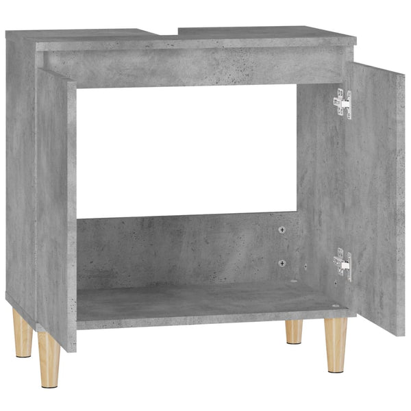 Waschbeckenunterschrank Betongrau 58x33x60 cm