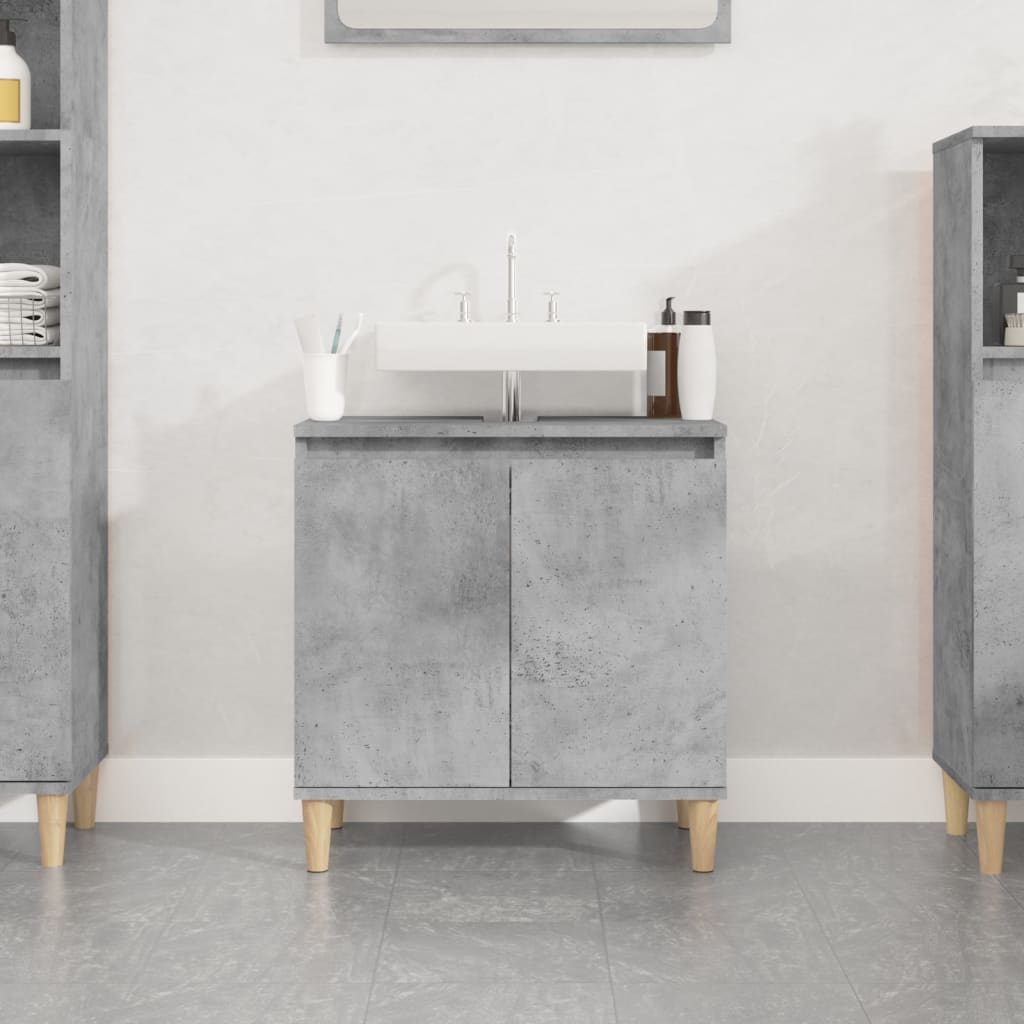 Waschbeckenunterschrank Betongrau 58x33x60 cm
