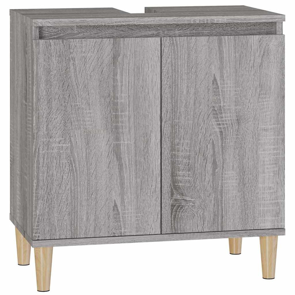 vidaXL Meuble sous lavabo Gris sonoma 58x33x60 cm Bois d'ingénierie