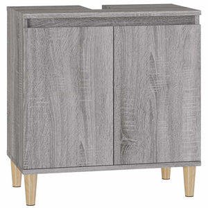 Waschbeckenunterschrank Grau Sonoma 58x60 cm