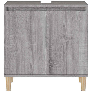 Waschbeckenunterschrank Grau Sonoma 58x60 cm