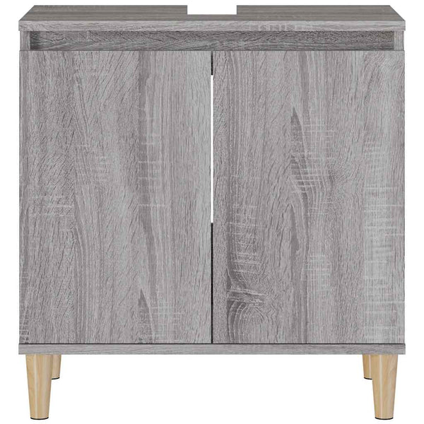 Waschbeckenunterschrank Grau Sonoma 58x60 cm