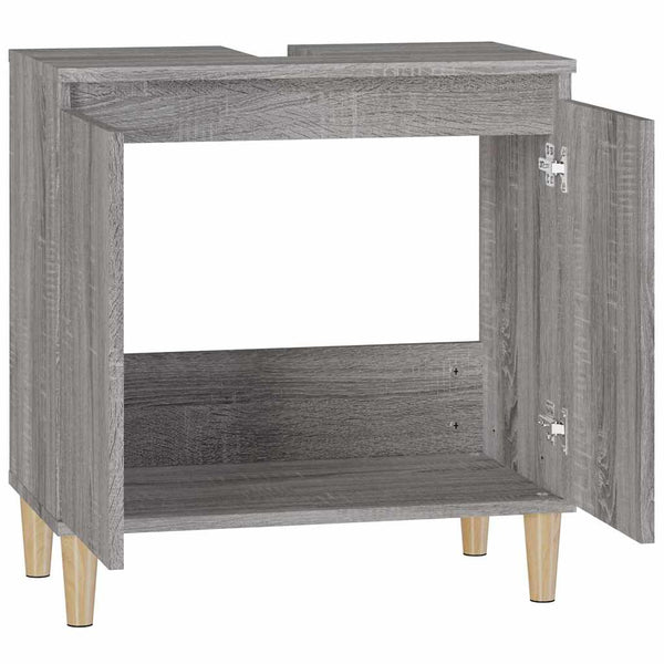 Waschbeckenunterschrank Grau Sonoma 58x60 cm