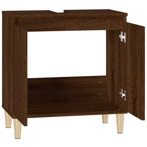 Waschbeckenunterschrank Braun Eichen-Optik 58 cm