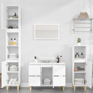 Waschbeckenunterschrank Weiß 80x60 cm