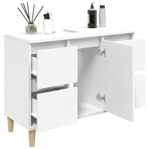 Waschbeckenunterschrank Weiß 80x60 cm