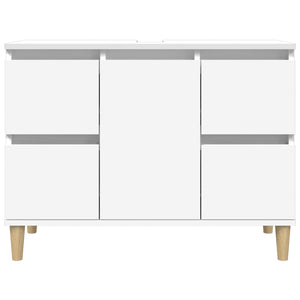 Waschbeckenunterschrank Weiß 80x60 cm
