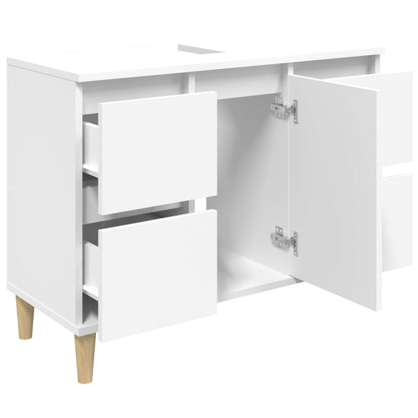 Waschbeckenunterschrank Weiß 80x60 cm