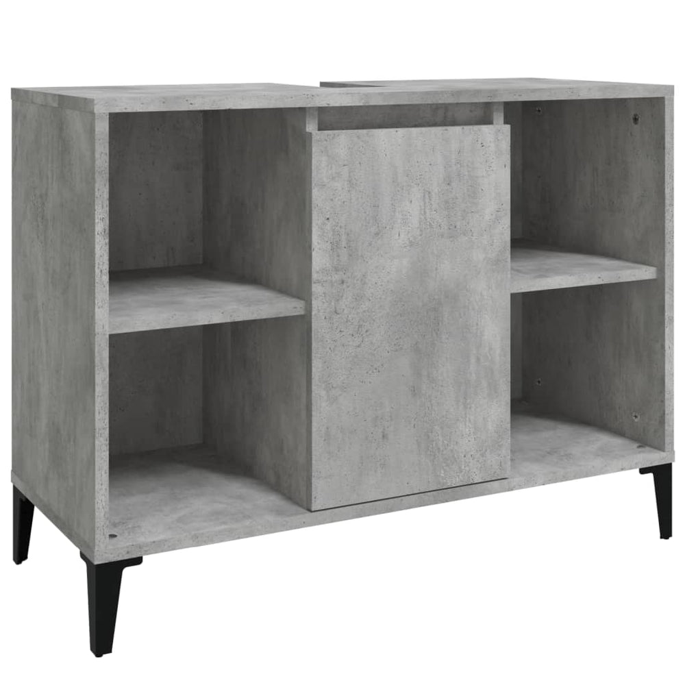 Waschbeckenunterschrank Betongrau 80 cm