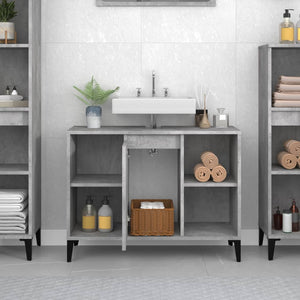 Waschbeckenunterschrank Betongrau 80 cm