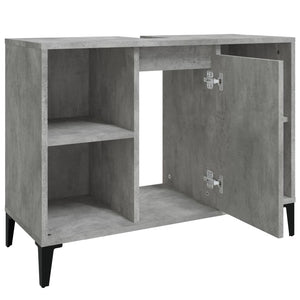 Waschbeckenunterschrank Betongrau 80 cm