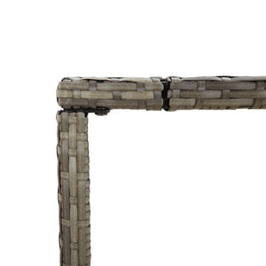 Grauer Bartisch mit Glasplatte 110x70x110 cm