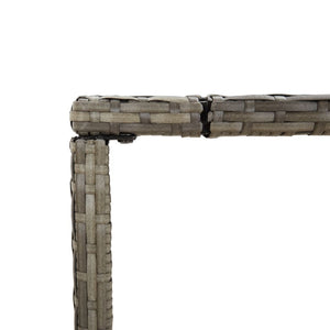 Bartisch Grau Poly Rattan 180x70x110 cm