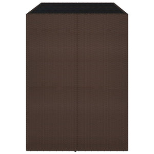 Bartisch Braun Poly Rattan 145x80x110 cm