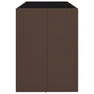 Bartisch Braun Poly Rattan 185x80x110 cm