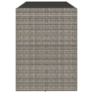 Grauer Bartisch mit Glasplatte 185x80x110 cm