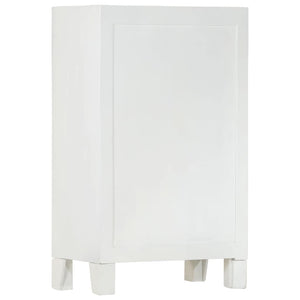 Weißes Sideboard 55 cm Akazie Massivholz