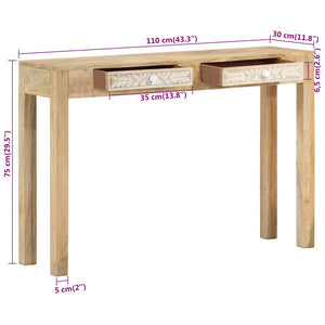 Konsolentisch aus Mango-Holz, 110 cm