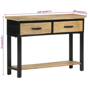 Konsolentisch Mango Massivholz 110 cm