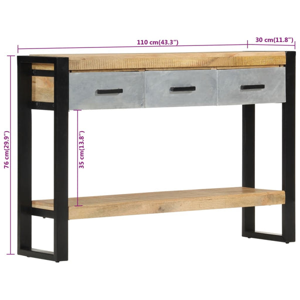 Konsolentisch Mango Massivholz 110cm