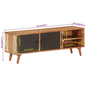TV-Schrank Akazie Massivholz 112 cm
