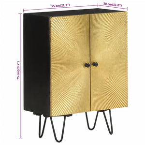 vidaXL Buffet 55x30x75 cm Bois de manguier massif