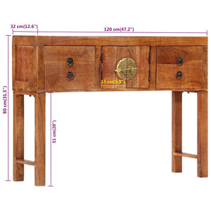 Konsolentisch Akazie 120 cm Massivholz