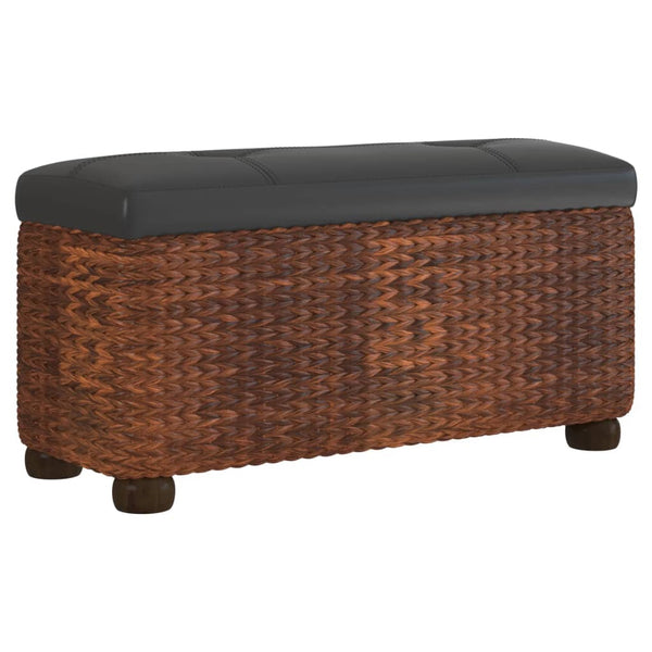 vidaXL Bancs de rangement avec coussins marron 2 pcs 69 cm Jonc