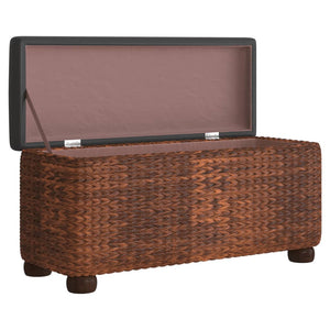 vidaXL Bancs de rangement avec coussins marron 2 pcs 69 cm Jonc