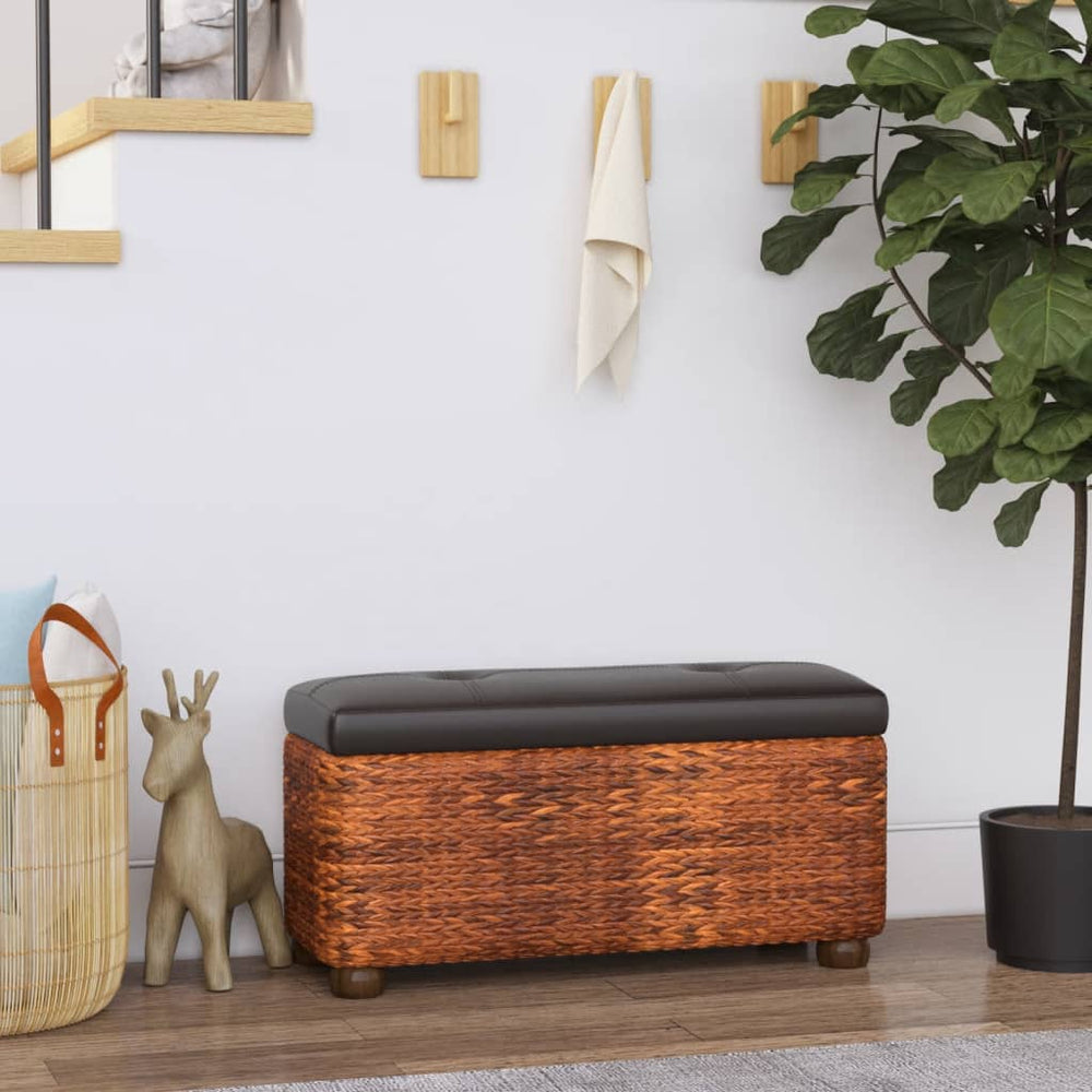Sitzbänke Braun mit Stauraum 2er-Set