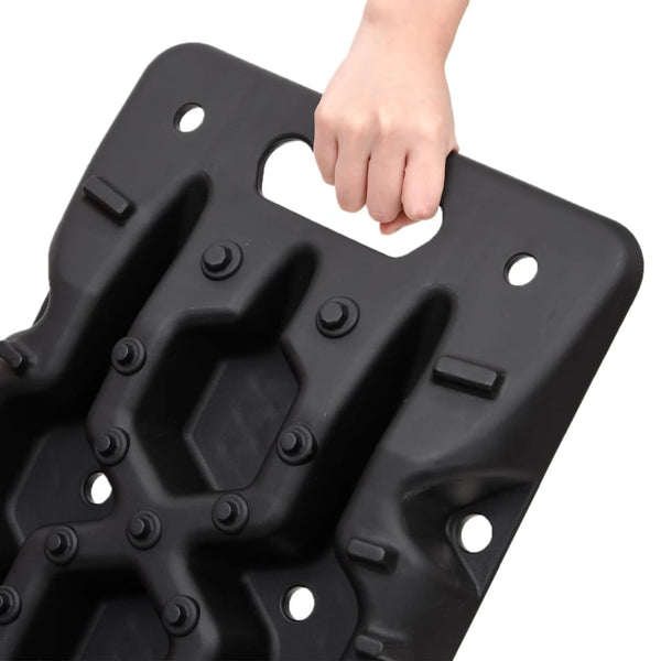 Traktionsmatten, 2 Stk., 107x31x7 cm, Schwarz