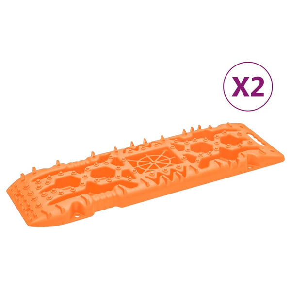 Traktionsmatten, 2 Stk., Orange, 107 cm