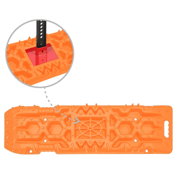 Traktionsmatten, 2 Stk., Orange, 107 cm