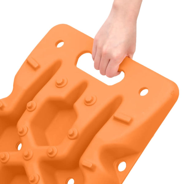 Traktionsmatten, 2 Stk., Orange, 107 cm