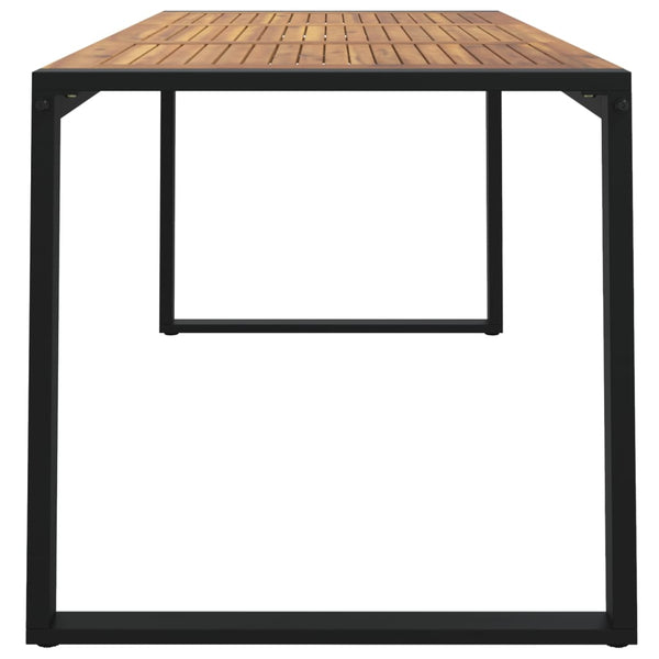 Akazienholz Gartentisch mit U-Beinen