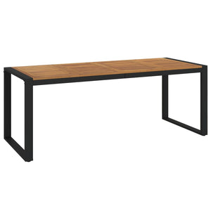 vidaXL Table de jardin avec pieds en U 200x90x75 cm Bois d'acacia massif