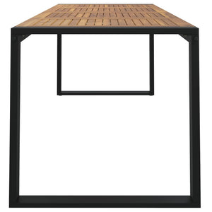 vidaXL Table de jardin avec pieds en U 200x90x75 cm Bois d'acacia massif