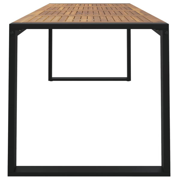 vidaXL Table de jardin avec pieds en U 200x90x75 cm Bois d'acacia massif