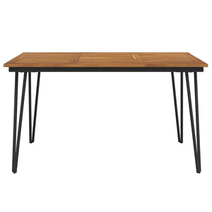 Gartentisch Akazie mit Haarnadel-Beinen 140x80 cm