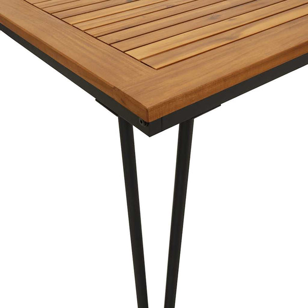 Gartentisch Akazie mit Haarnadel-Beinen 140x80 cm