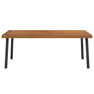 Gartentisch 200x100x75 cm Massivholz Akazie