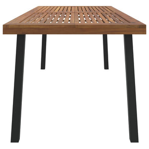 Gartentisch 200x100x75 cm Massivholz Akazie
