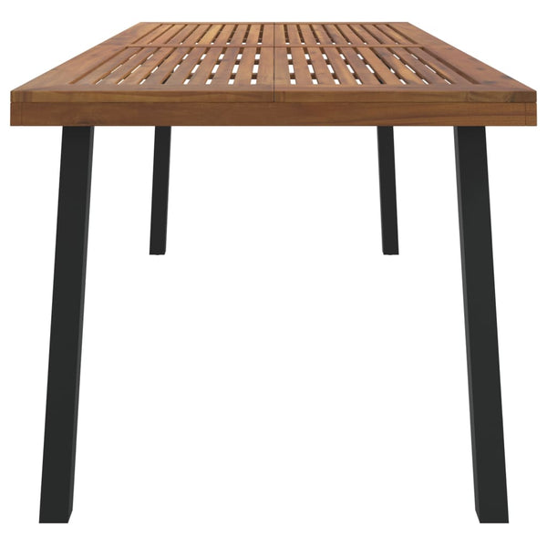 Gartentisch 200x100x75 cm Massivholz Akazie
