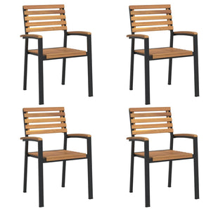 Stapelbare Gartenstühle 4er Set Akazie