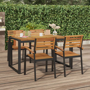 Stapelbare Gartenstühle 4er Set Akazie