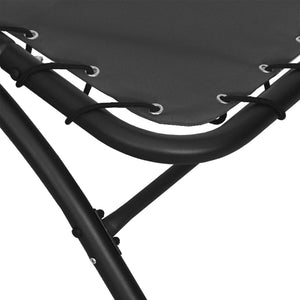 Sonnenliege mit Dach Dunkelgrau