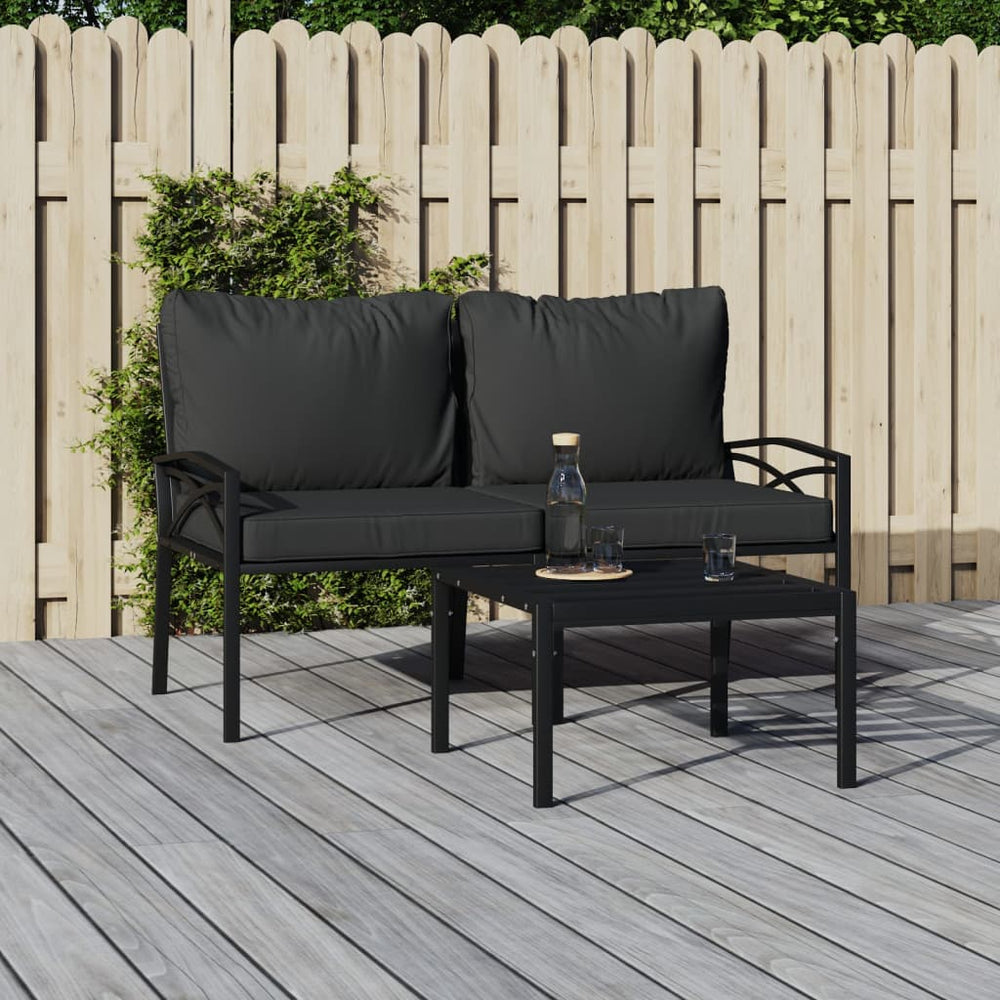 Gartenstühle mit Kissen, 2er Set