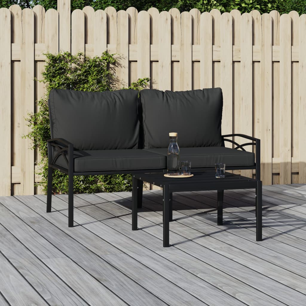 Gartenstühle mit Kissen, 2er Set